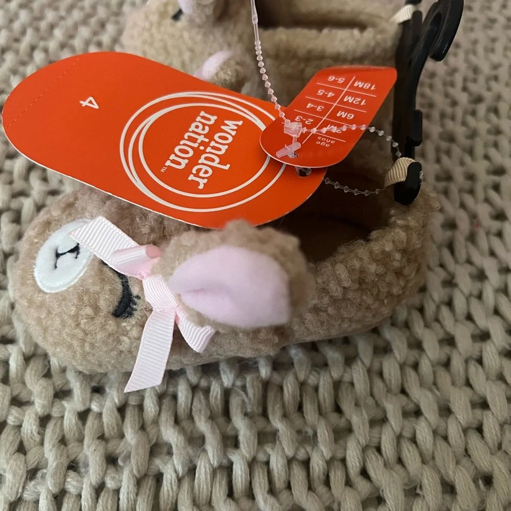 Carter's Tan and Pink Bunny Kids Shoes - Picture 5 of 5